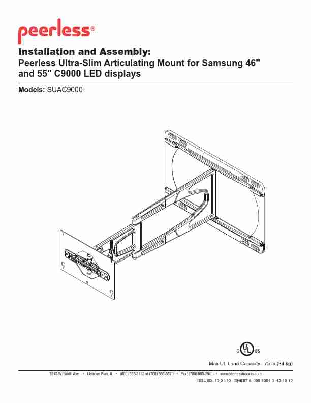 Peerless Industries Indoor Furnishings SUAC9000-page_pdf
